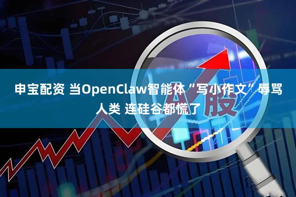 申宝配资 当OpenClaw智能体“写小作文”辱骂人类 连硅谷都慌了