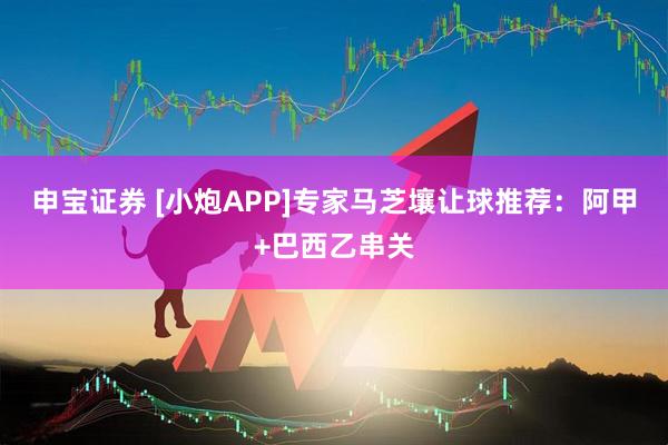 申宝证券 [小炮APP]专家马芝壤让球推荐：阿甲+巴西乙串关